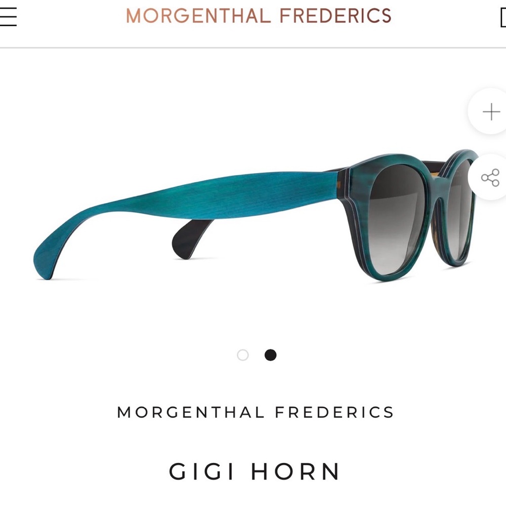 Morgenthal Frederic’s Gigi Horn Sunglasses in Teal